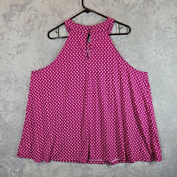 Lane Bryant Womens 22/24 Pink Top Ruched Skirt Set flowy stretchy vacation fun - Picture 7 of 15